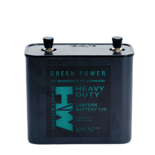 Batería para linterna HW Tigerhead 4R25 6V instalada en paralelo